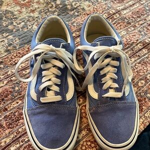 Vans Blue and White Athletic Shoes Lilac